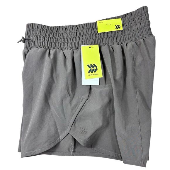All In Motion Flex Woven High-Rise Shorts 3" Womens XS Elastic Waist Gray UPF 50 - Picture 4 of 6